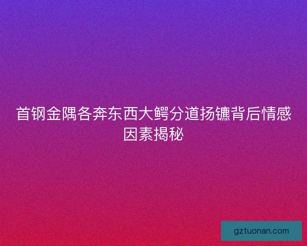 首钢金隅各奔东西大鳄分道扬镳背后情感因素揭秘 首钢金隅各奔东西大鳄分道扬镳背后情感因素揭秘